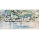 William Crosbie (Scottish: 1915-1999), Inverary, Argyll, pen and ink highlighted with pastel and