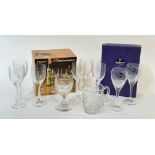 A mixed group comprising a set of two Edinburgh Crystal wine glasses complete with original box (