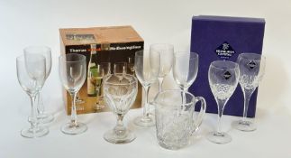 A mixed group comprising a set of two Edinburgh Crystal wine glasses complete with original box (