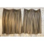 Anta, a pair of checked wool lined and interlined pleated curtains, W145cm x drop 204cm