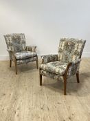 Parker Knoll, a pair of 1960's upholstered lounge chairs H79cm, W66cm< D59cm
