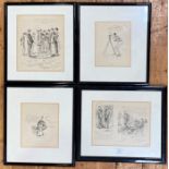 A set of four lithographic prints by Whitman & Bass Photo Litho London, Staff College, a Lecture