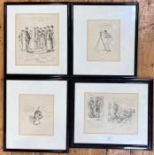 A set of four lithographic prints by Whitman & Bass Photo Litho London, Staff College, a Lecture
