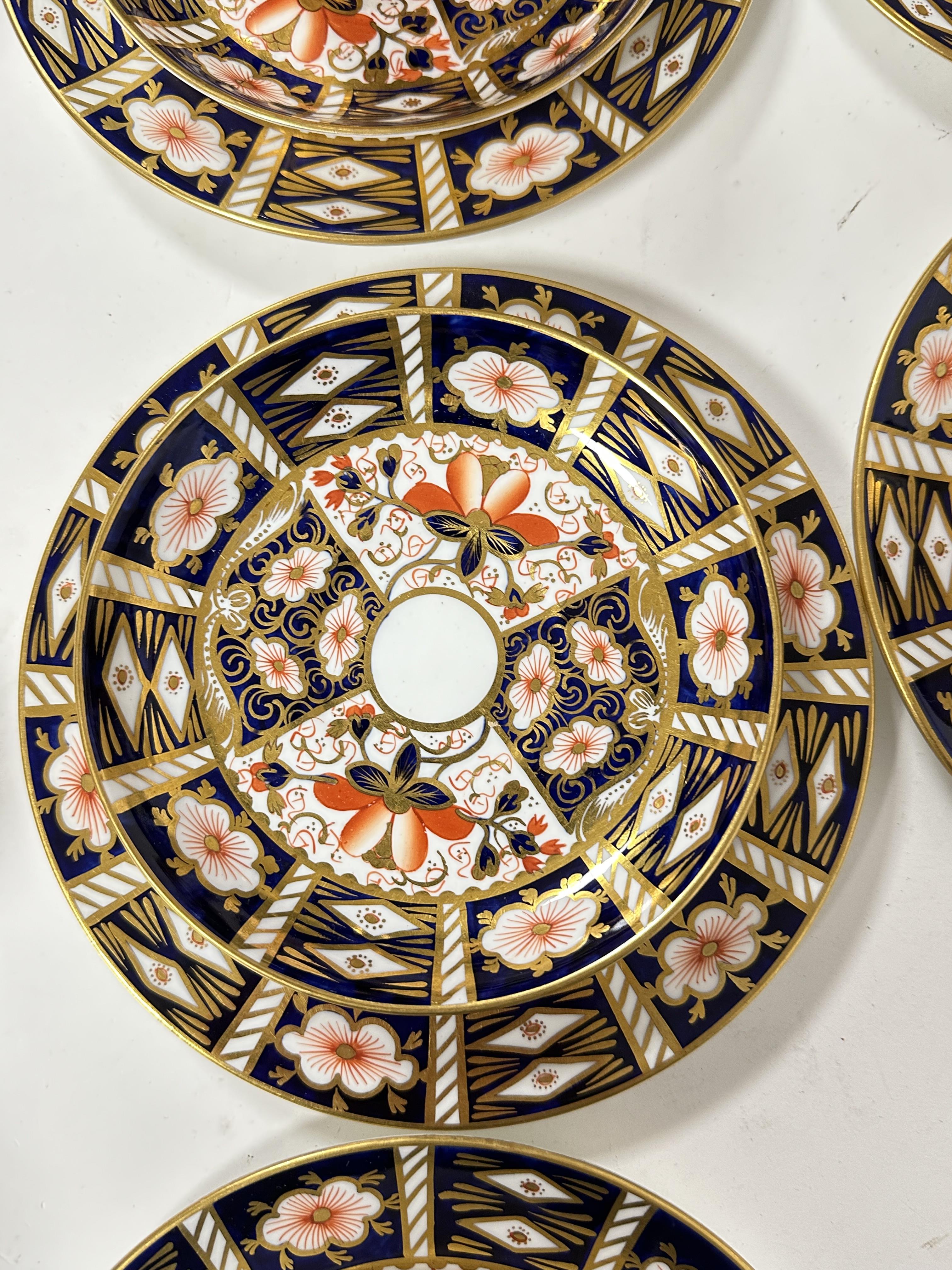 A Royal Crown Derby Imari pattern 2451 teaset comprising a set of six circular loop handled tea cups - Image 4 of 6