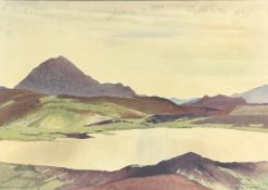 John Mackay, Schiehallion, watercolour, signed bottom right, dated September '56 and inscribed, in