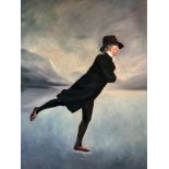 After Raeburn, The Reverend Robert Walker skating on Duddingston Loch, unframed (80cm x 60cm)