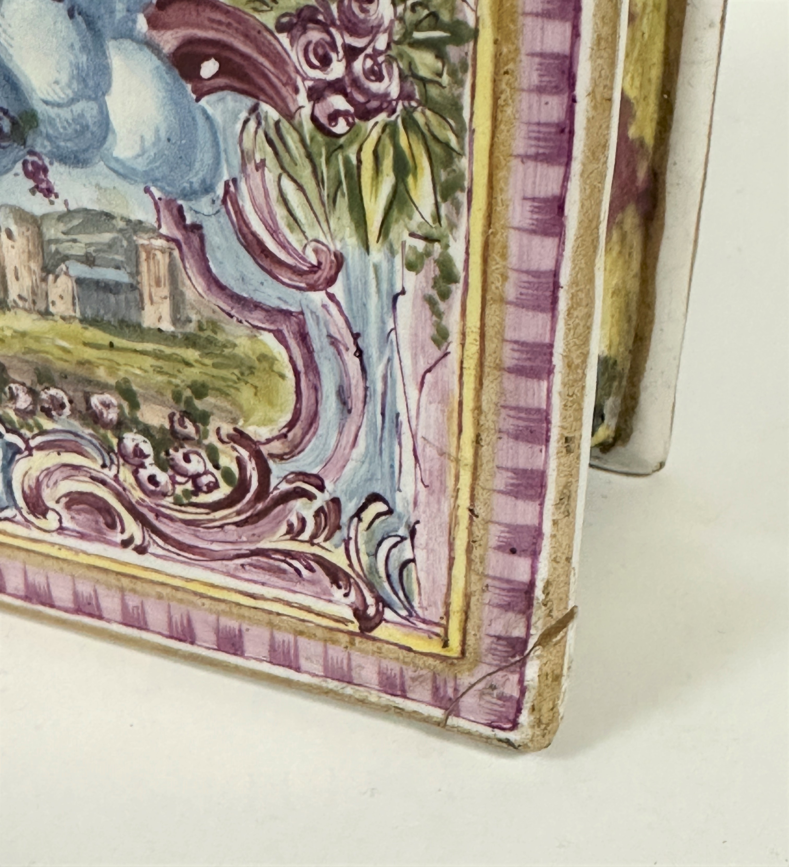 An early 19thc French faience pottery box in the form of a hinged book, the cover with cast white - Image 5 of 10