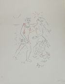 •Jean Cocteau (1889-1963), Satyr and Nymph, lithograph, signed and dated 1952 in the plate, ed.