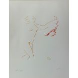 •Jean Cocteau (1889-1963), Nu au Voile, lithograph, signed and dated 1954 in the plate, ed. XXII/