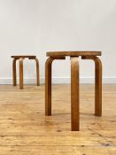 Alvar Aalto (1898-1976) for Finmar, a pair of bentwood stools, stool 60, second quarter of the