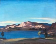 •Osmund Pittman (British, 1874-1958), A Scottish West Coast Landscape, signed lower right, oil on