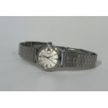 Tudor Prince Oysterdate stainless steel gentleman's wristwatch, c. 1966, the 29mm silvered dial with