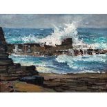 •Ian MacInnes (Scottish, 1922-2003), A Stormy Sea, Orkney, signed lower right and dated (19)96,