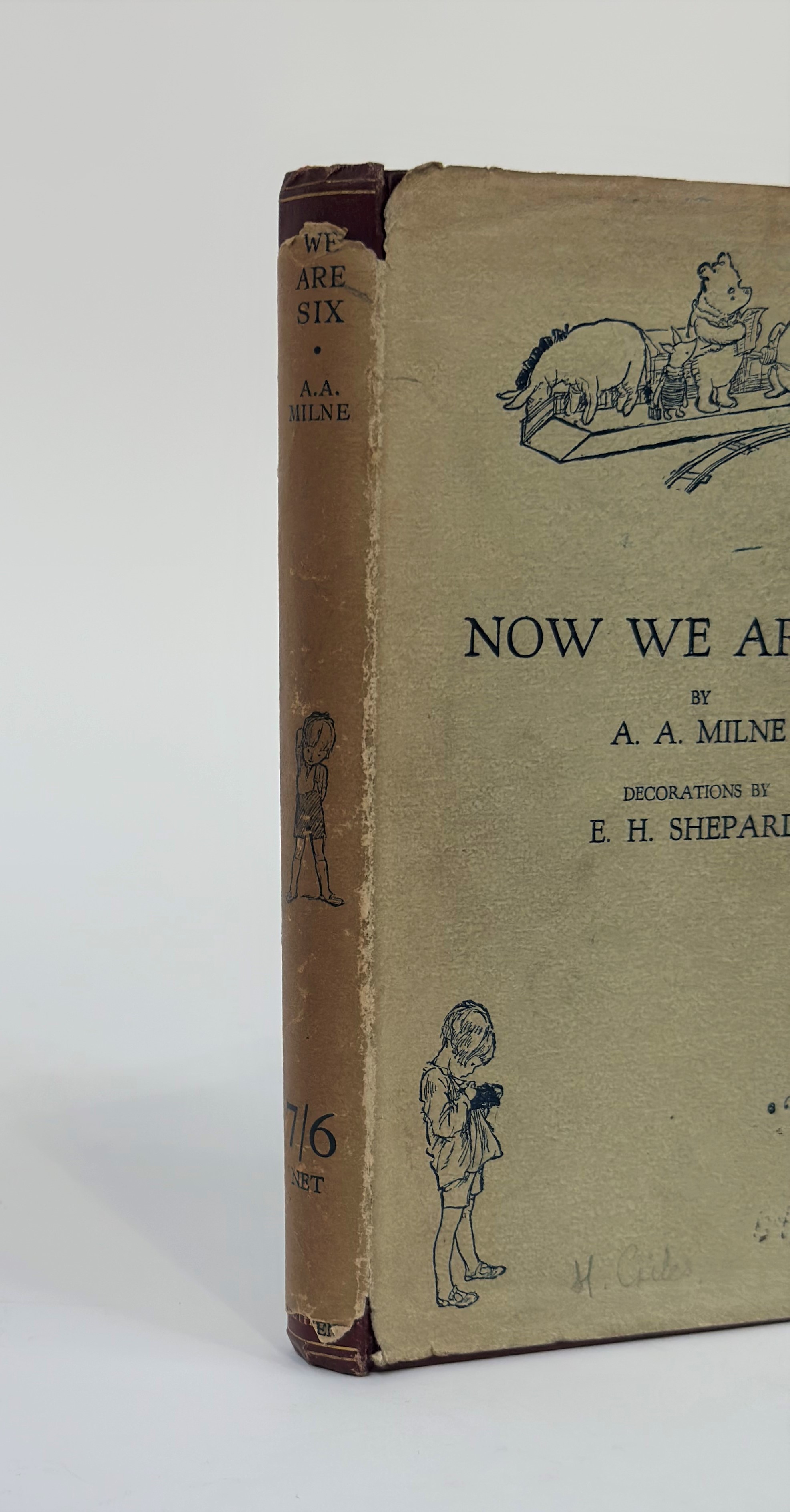 A.A. Milne, Now We Are Six, first edition, illustrations by E.H. Shepard, pictorial endpapers, - Image 2 of 5