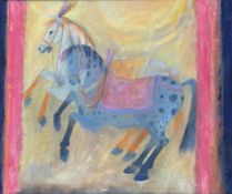 •Joan Renton R.S.W., S.S.A., S.S.W.A. (Scottish, b. 1935), Circus Ponies, signed lower right, oil on