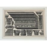 After Giovanni Battista Piranesi (1720-1778), a pair of engravings of architectural details: the