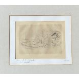 Pierre-Auguste Renoir (1841-1919), Femme Nue Couchee (Tournee a Droite), etching, inscribed "Eau-