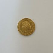 George III full sovereign, 1820, obv. laureate head facing right, obv. St. George and the Dragon