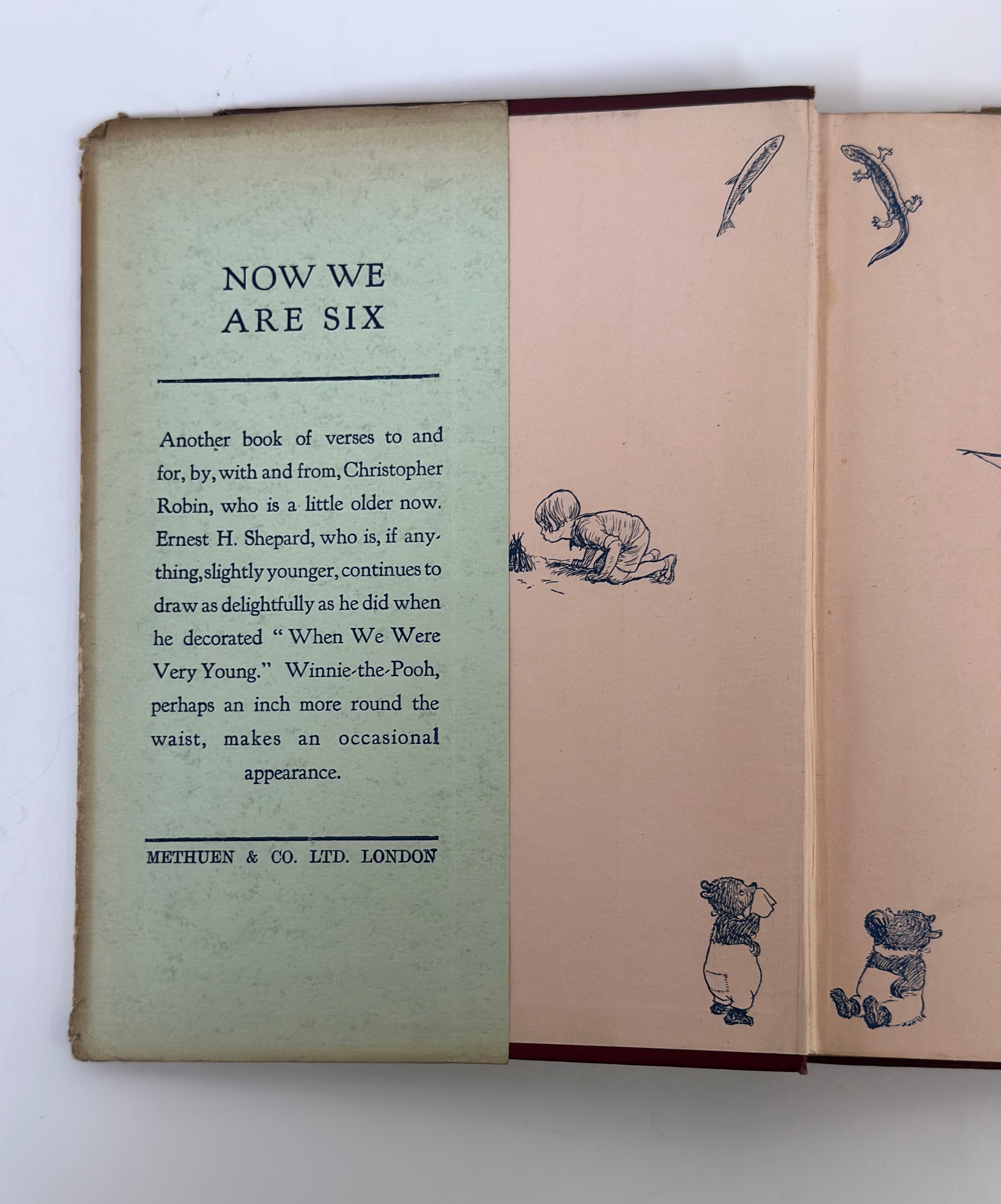 A.A. Milne, Now We Are Six, first edition, illustrations by E.H. Shepard, pictorial endpapers, - Image 4 of 5