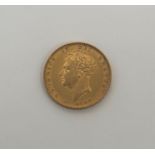 George IV full sovereign, 1827, obv. bare head facing left, rev. crowned, embellished shield-of-