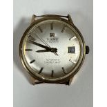 A gentleman's Tissot yellow metal Bisodate automatic SeaStar 7 vintage wristwatch with baton hour