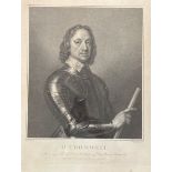 After F. Bartolozzi RA, 1802, stipple engraving, engraved by R Walker, Oliver Cromwell, in