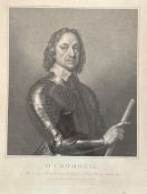 After F. Bartolozzi RA, 1802, stipple engraving, engraved by R Walker, Oliver Cromwell, in