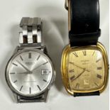 A gentleman's 70s/80s style Sicura seventeen jewel manual wind wristwatch with gilt dial and roman
