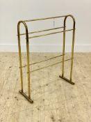 A gilt and lacquered brass five rung towel rail, first half of the 20th century. H80cm, W63cm,