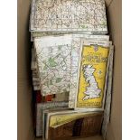 A large quantity of maps of the British isles, including Bartholemew's quarter-inch