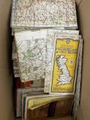 A large quantity of maps of the British isles, including Bartholemew's quarter-inch