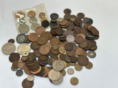 A bag of mixed mostly UK coins, c.150 and including 1953 plastic set in nice condition