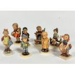 Eight various Hummel pottery figures including Signs of Spring, Heart and Soul, Little Helper, Two