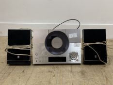 A Yamaha CRX-TS20 CD player, complete with a pair of Yamaha speakers, power lead and remote (