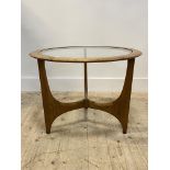 Adrian Pearsall for Lane, an American walnut circular end table, circa 1960's, each top inset with