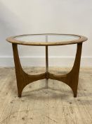 Adrian Pearsall for Lane, an American walnut circular end table, circa 1960's, each top inset with