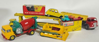 A collection of model toys comprising a Corgi James Bond 'For Your Eyes Only' Citroen 2CV with