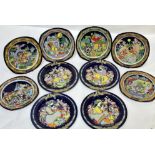 A group of Rosenthal porcelain Christmas plates, 1980's comprising: six designed by Bjorn