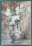 Isabel Mowbray Caddel, (Scottish, fl. 1900-40), Pear Blossom, watercolour, in glazed frame, paper