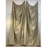 A collection of wild silk country house curtains (each W134cm x Drop 324cm)