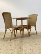 Lloyd Loom, a conservatory suite, comprising a pair of basket work high back chairs (H95cm),