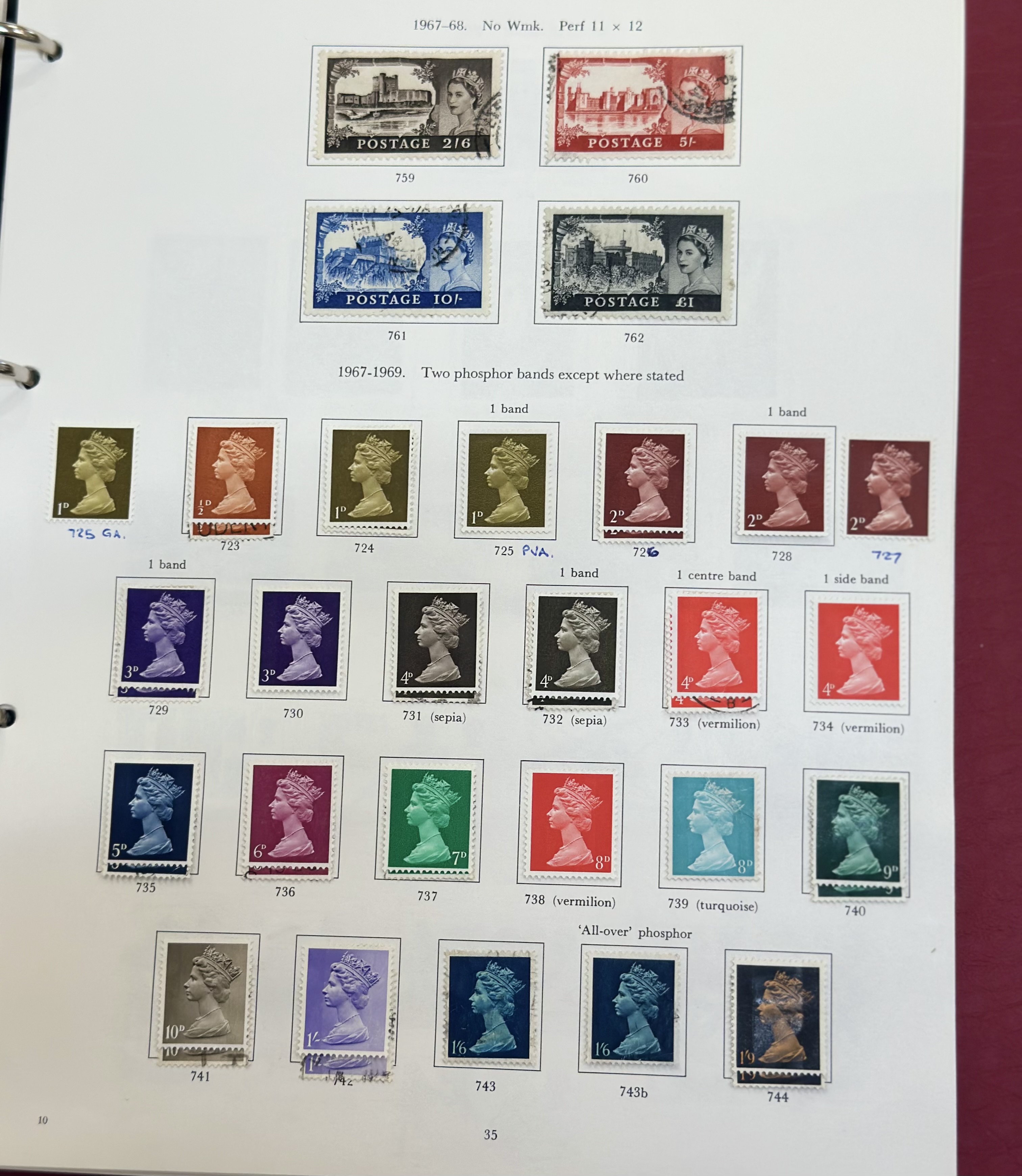 GB one country album 1858-1984, very sparse at beginning, mint stamps up to 1980 are mounted, mint - Image 5 of 5