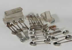 A sixty two piece community plate Mayfair part suite of flatware including six table spoons, six