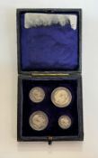 An Edward VII maundy set (four) coins in original box