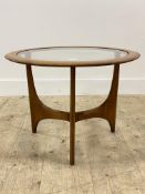 Adrian Pearsall for Lane, aaof American walnut circular end table, circa 1960's, each top inset with