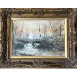 John Hamilton Glass SSA (Scottish 1890-1925), Autumn Riverscape, signed bottom right in gilt