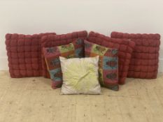 A group of seven scatter cushions of various designs (7)