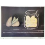 Jack Knox RSA RSW RGI (Scottish. 1936-2015) Pears, print 10/300 signed bottom right in stained
