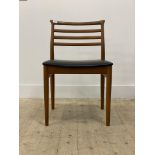 Erling Torvits for Soro Stolefabrik, a Danish mid century teak chair, the rail back over black