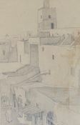 Alexander Graham Munro R.S.W. (Scottish 1903 -1985) A Moroccan Cityscape, pencil, framed. (31cm x